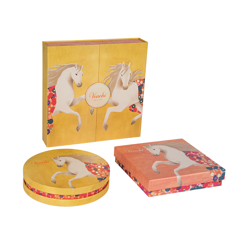 Rigid double-door chocolate packaging box