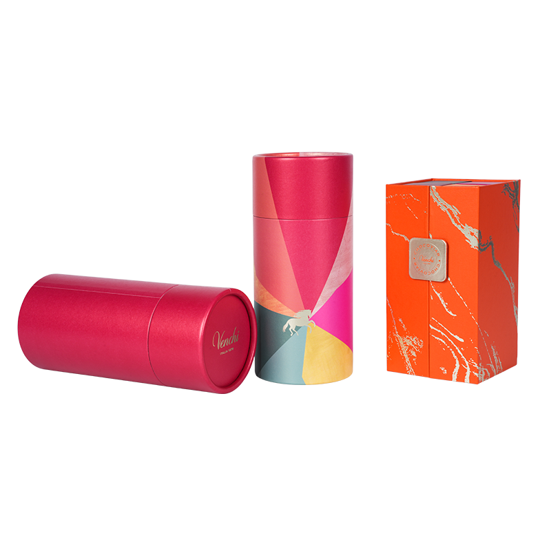 Rigid lift-off lid (heaven-and-earth) round chocolate box