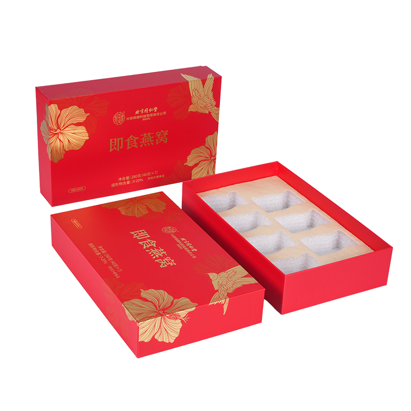 Rigid lift-off lid bird’s nest gift box