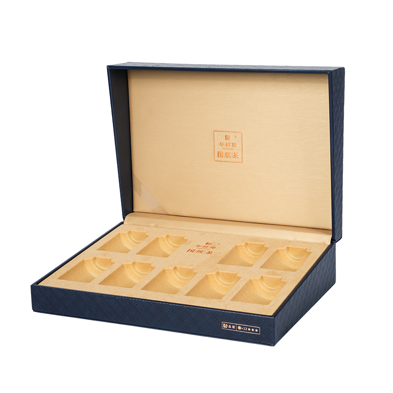 Rigid book-style tea gift box