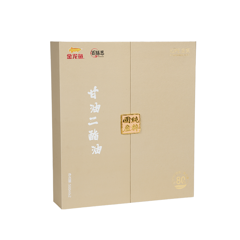 Rigid double-door edible oil gift box