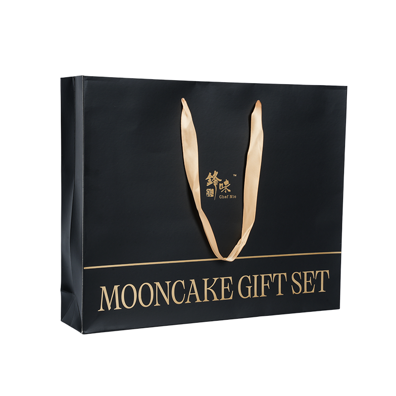 Water-resistant handle kraft/white cardboard cake carry bag