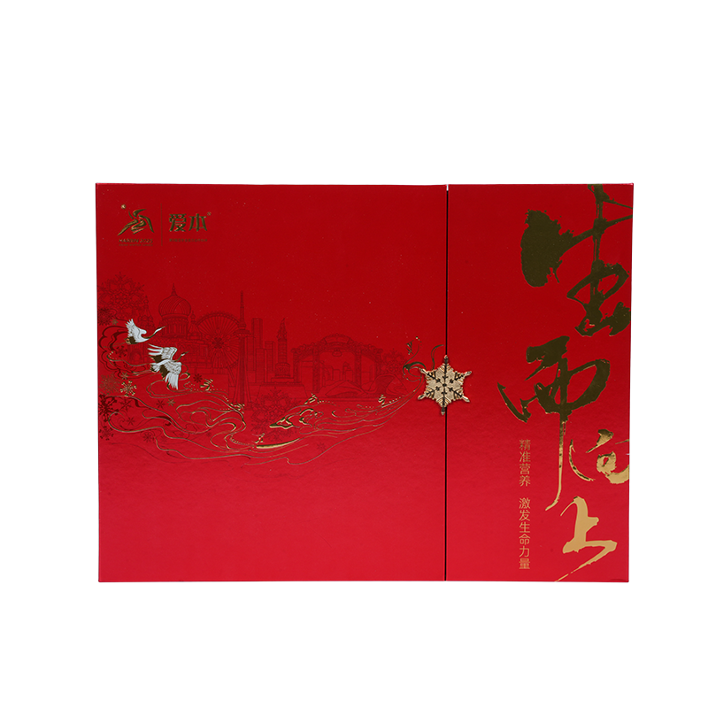 Rigid double-door cake packaging box