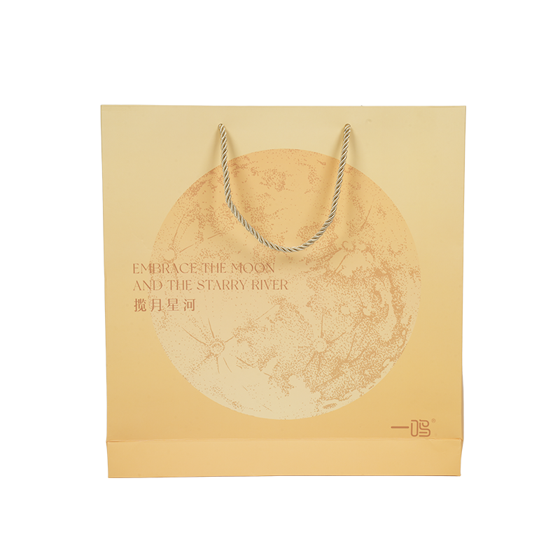 Water-resistant handle kraft/white cardboard cake carry bag