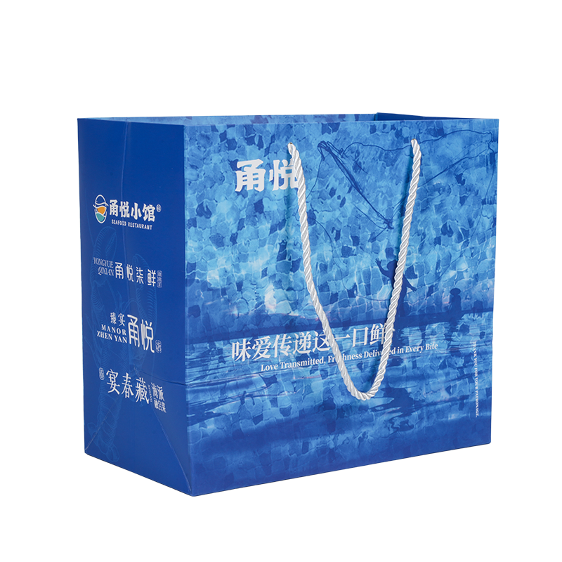 Medium-soft hand-carry kraft paper takeaway bag