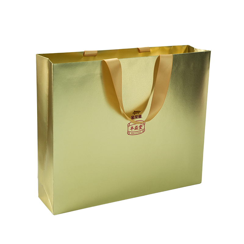 Waterproof & hot-stamped kraft paper carry bag for edible oil