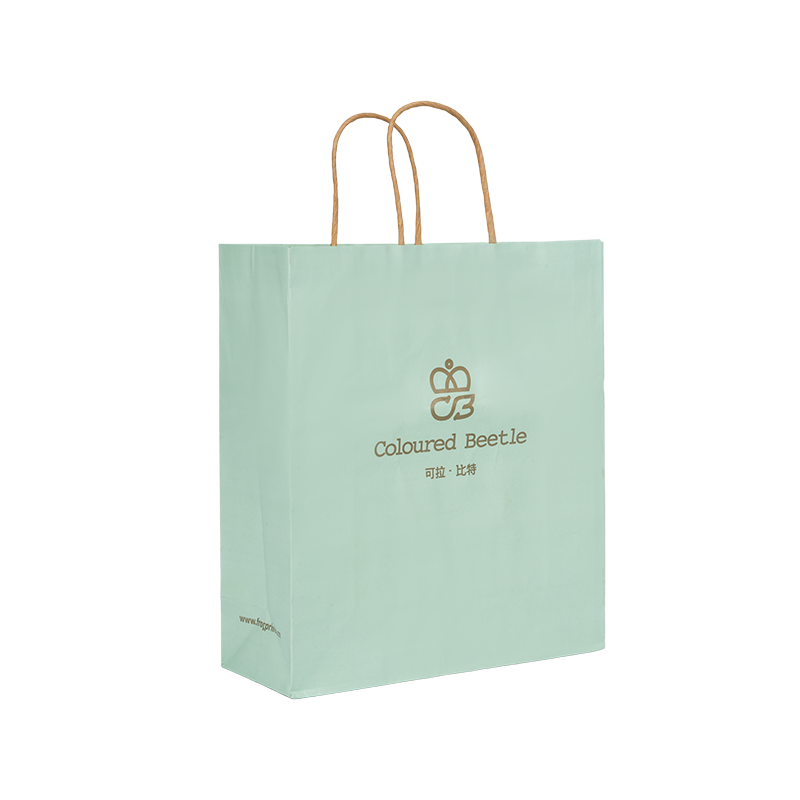 Clothing packaging horizontal hand-held thickened white cardboard bag