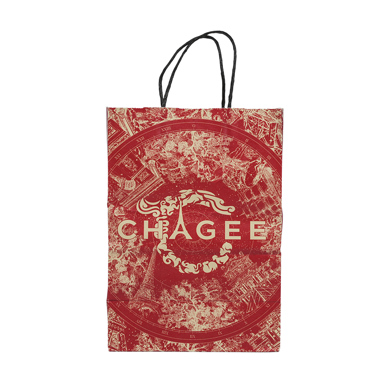 Medium-soft hand-carry kraft paper takeaway bag