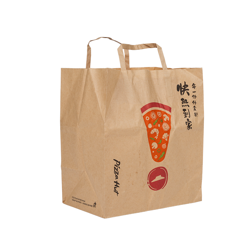 Water-resistant handle kraft/white cardboard cake carry bag