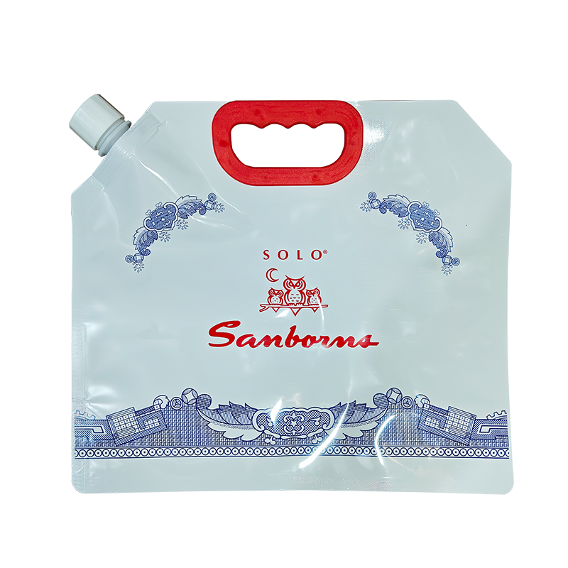 Solo swirl top pouch — white translucent stand-up bag