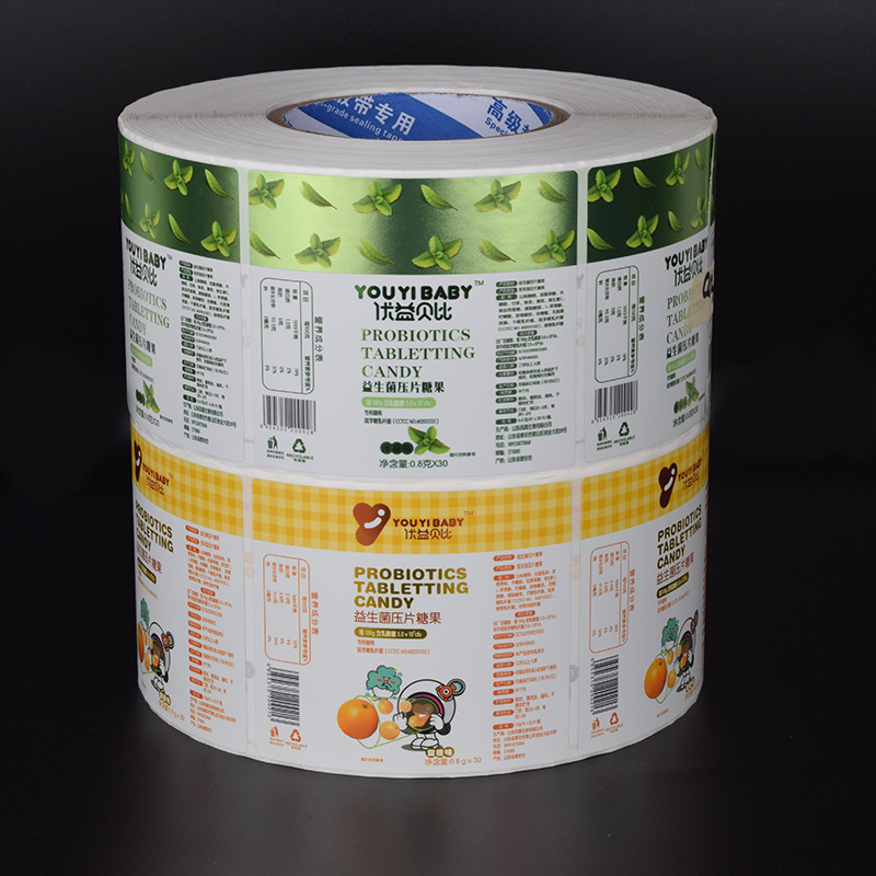 Coated paper adhesive label