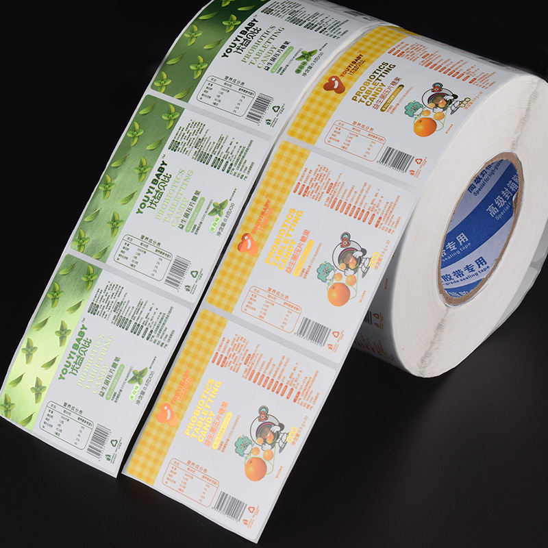 Coated paper adhesive label