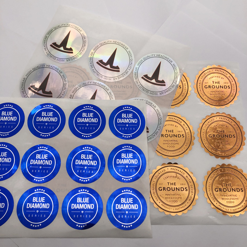 Matte foil embossed wine bottle label