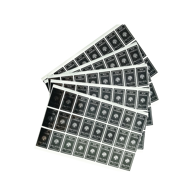 Matte foil embossed wine bottle label