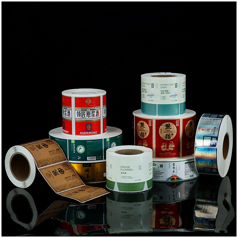 Matte foil embossed wine bottle label