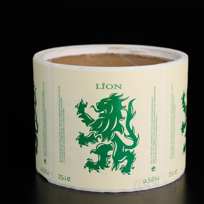 Matte foil embossed wine bottle label