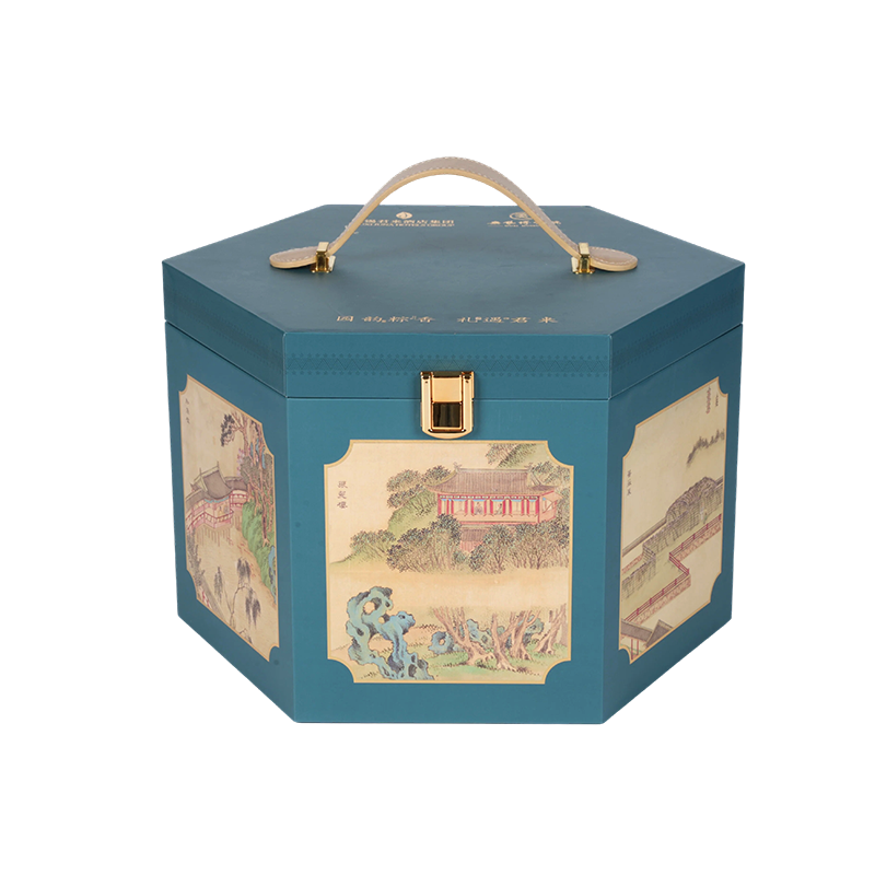 Premium hexagonal hand-held gift box (Dragon Boat Festival Zongzi gift box)