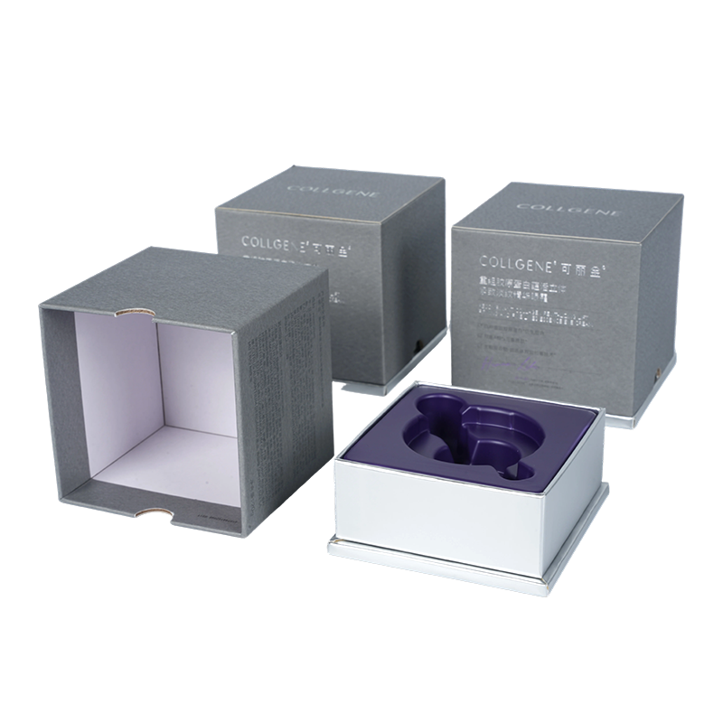 Double-Nested Thumb-Notch Lid Base Hot Stamping Luxury Skincare Gift Box