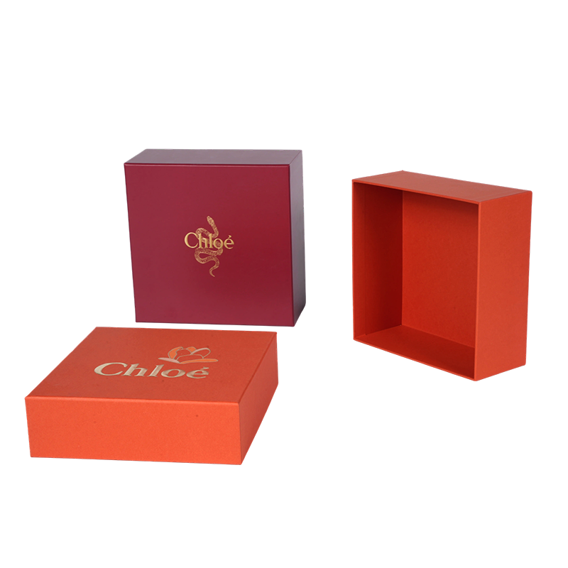 Luxury Lift-Off Lid Rigid Design Paper Skincare Packaging Box with Embossed Gold Foil  