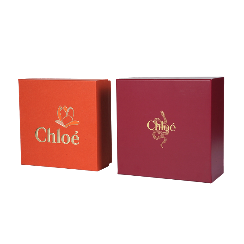 Luxury Lift-Off Lid Rigid Design Paper Skincare Packaging Box with Embossed Gold Foil  