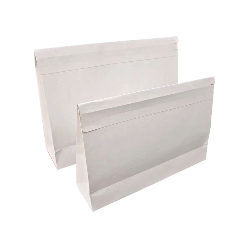 Self-Adhesive White Kraft Flat-Bottom SOS Paper Bag