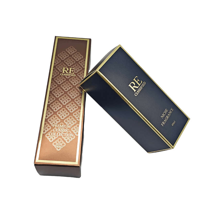Foil Stamped Rigid  Luxury Perfume Packaging Box