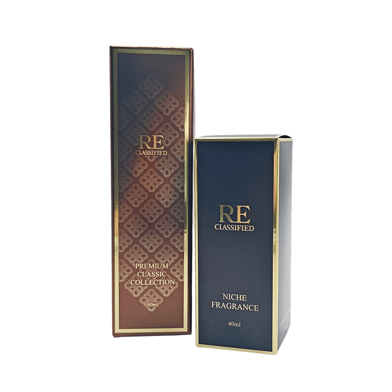 Foil Stamped Rigid  Luxury Perfume Packaging Box